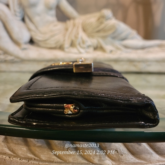 L.A.M.B. Gwen Stefani Leather Wallet Velour Center Stripe Designer Luxury #44 - Picture 8 of 17